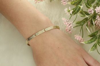 aaElegancka bransoletka z żółtego złota 0.375 (9K), długość 20 cm, waga 3,33 g. Segmentowa, diamentowana powierzchnia. Idealna na prezent dla kobiety. Model BR 5148A (2).jpg